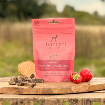 Strawberry Crush Hearts - Godbiter med storfekjøtt og jordbær 70g