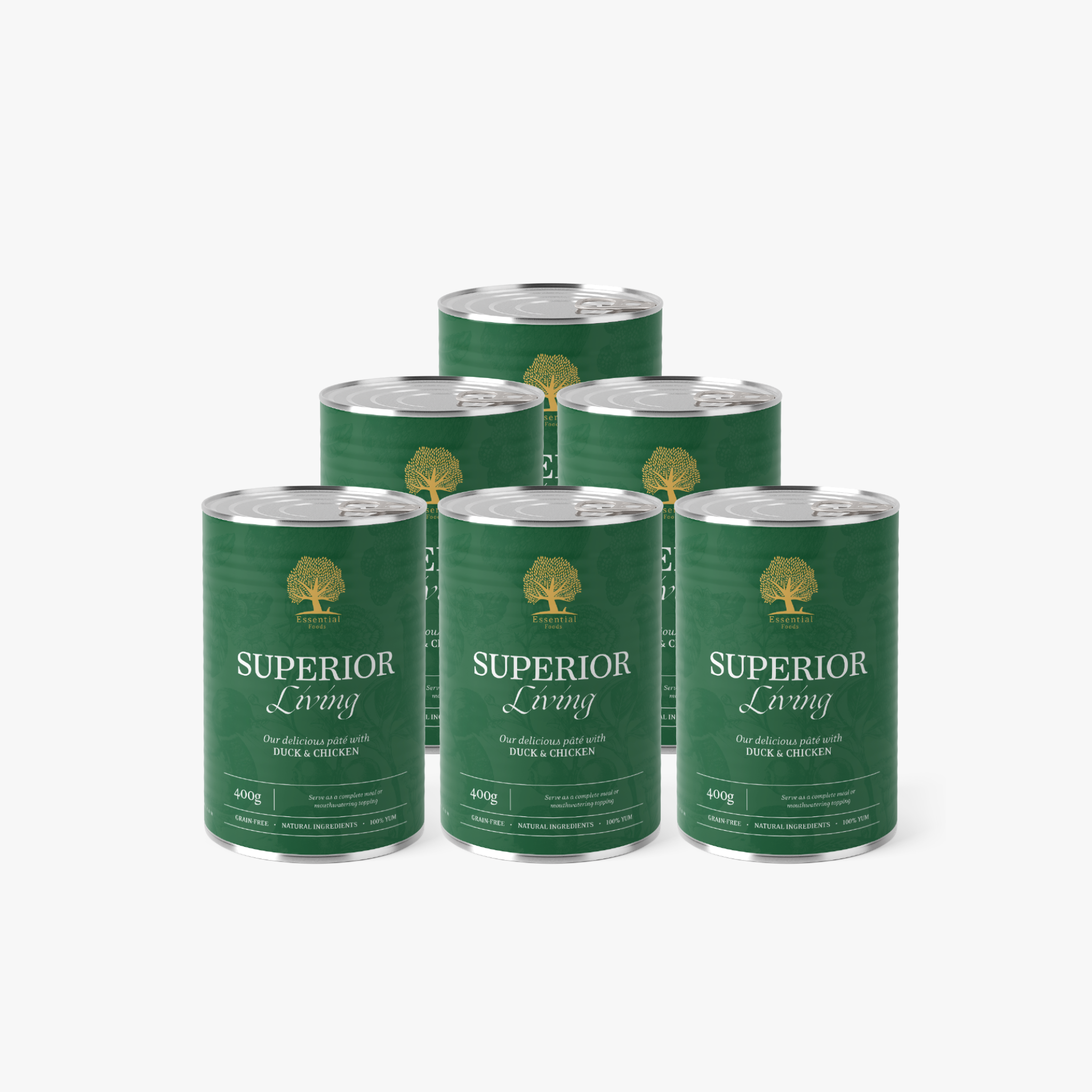 Essential Superior Living Pâté – Våtfôr med and og kylling | 400g