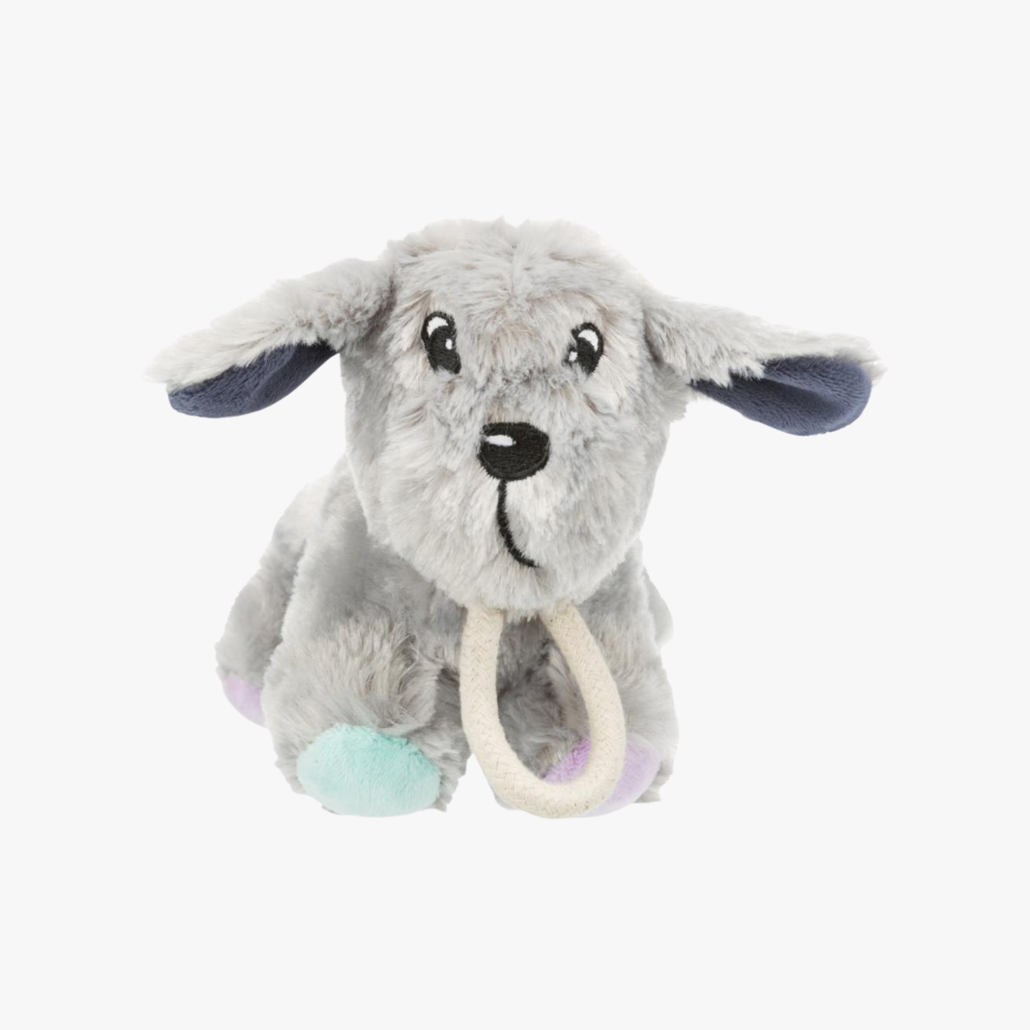 Valpeleke - Plysjhund med tau og pipelyd | 24 cm