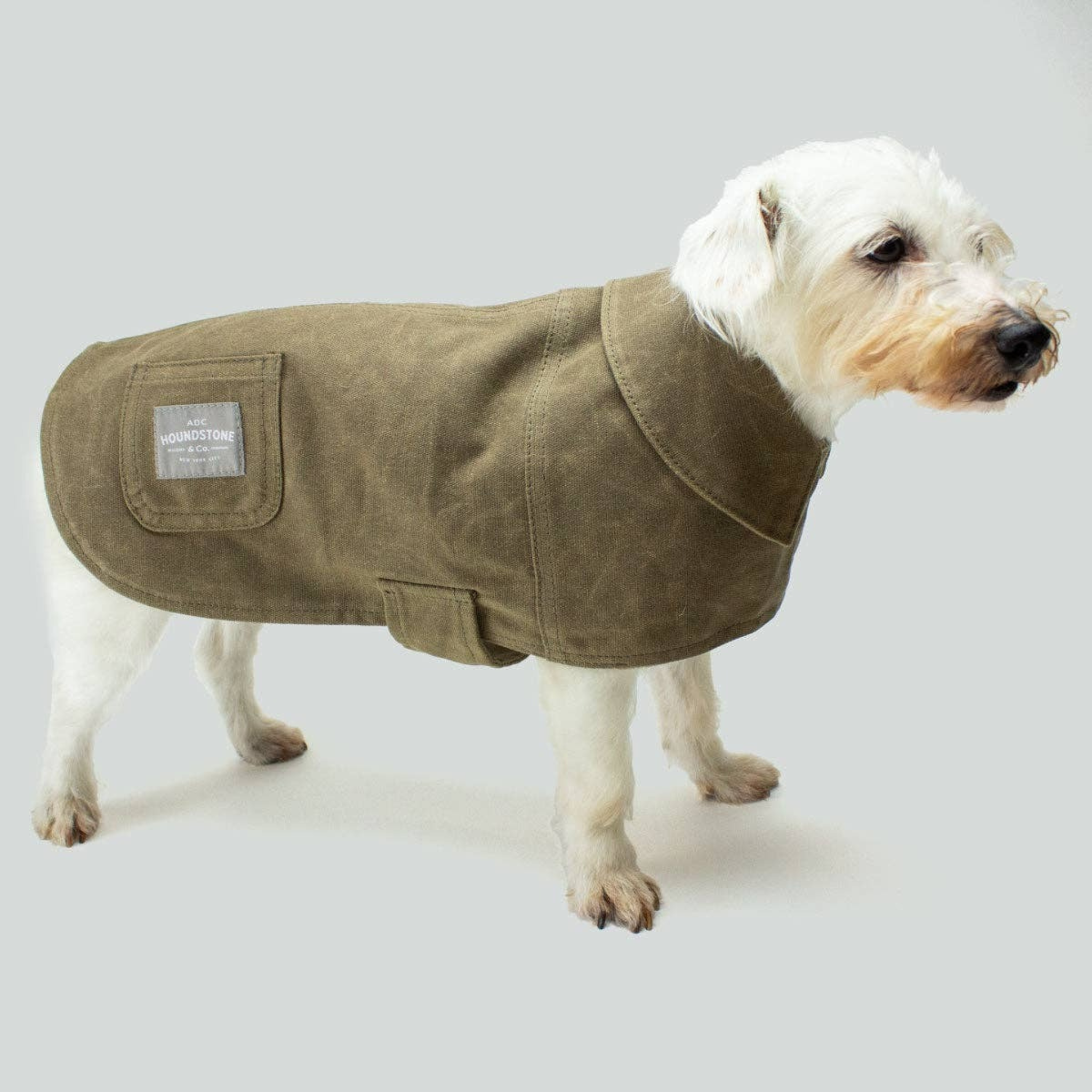 Waxed Canvas Dog Jacket Tan - Vokset canvas hundejakke