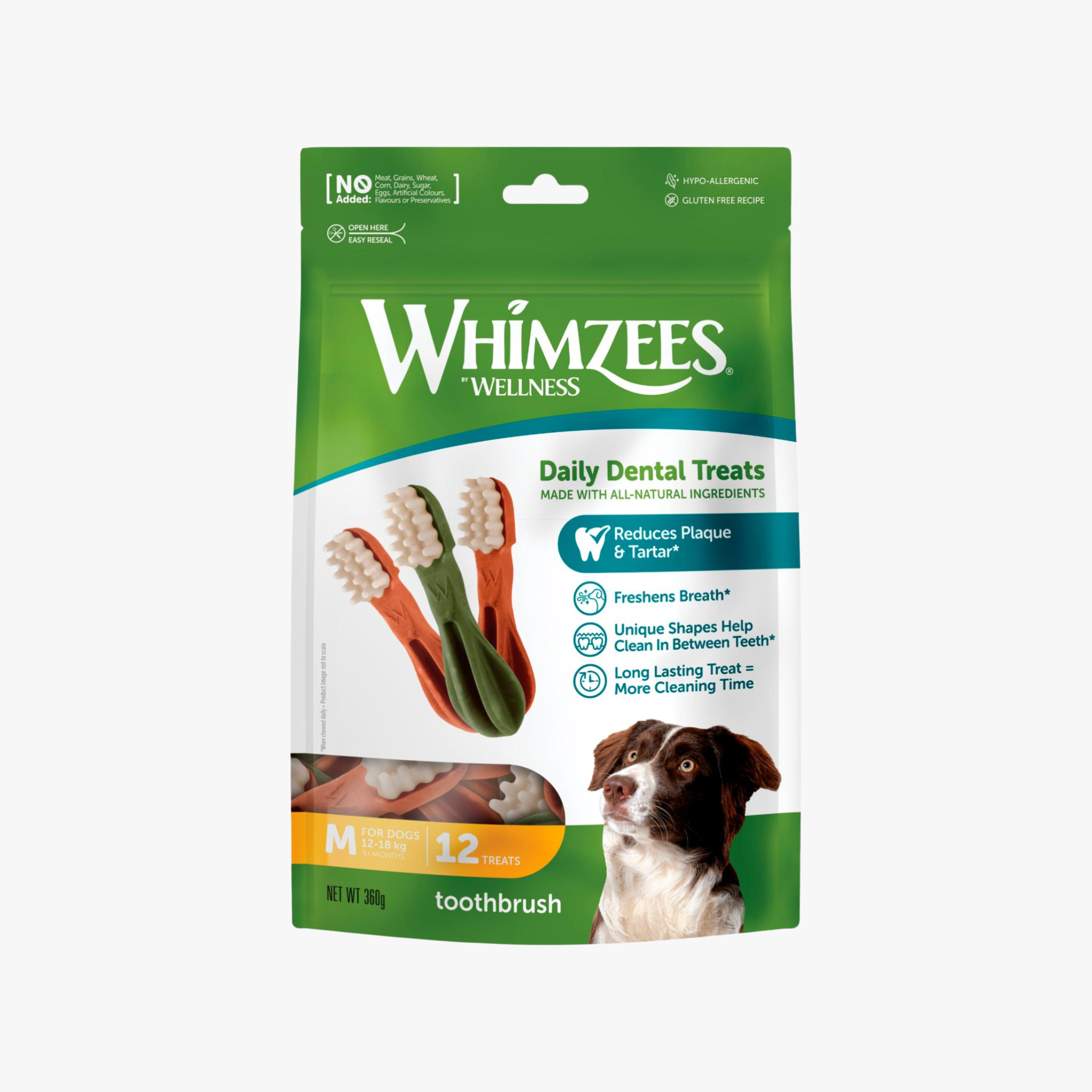 Whimzees Toothbrush - Tannrensende tyggepinner | 360g