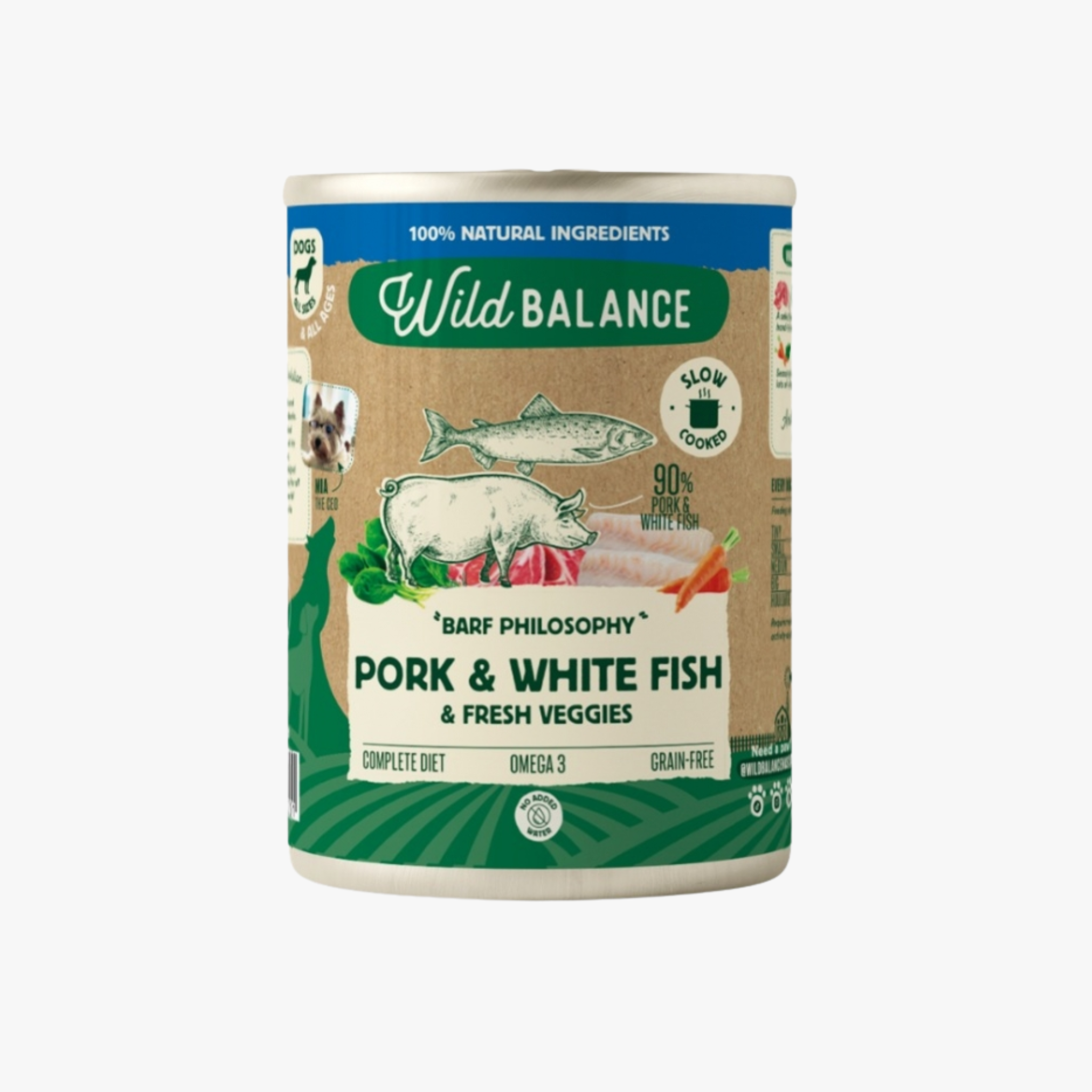 Wild Balance Pork & White Fish BARF – våtfôr | 400g