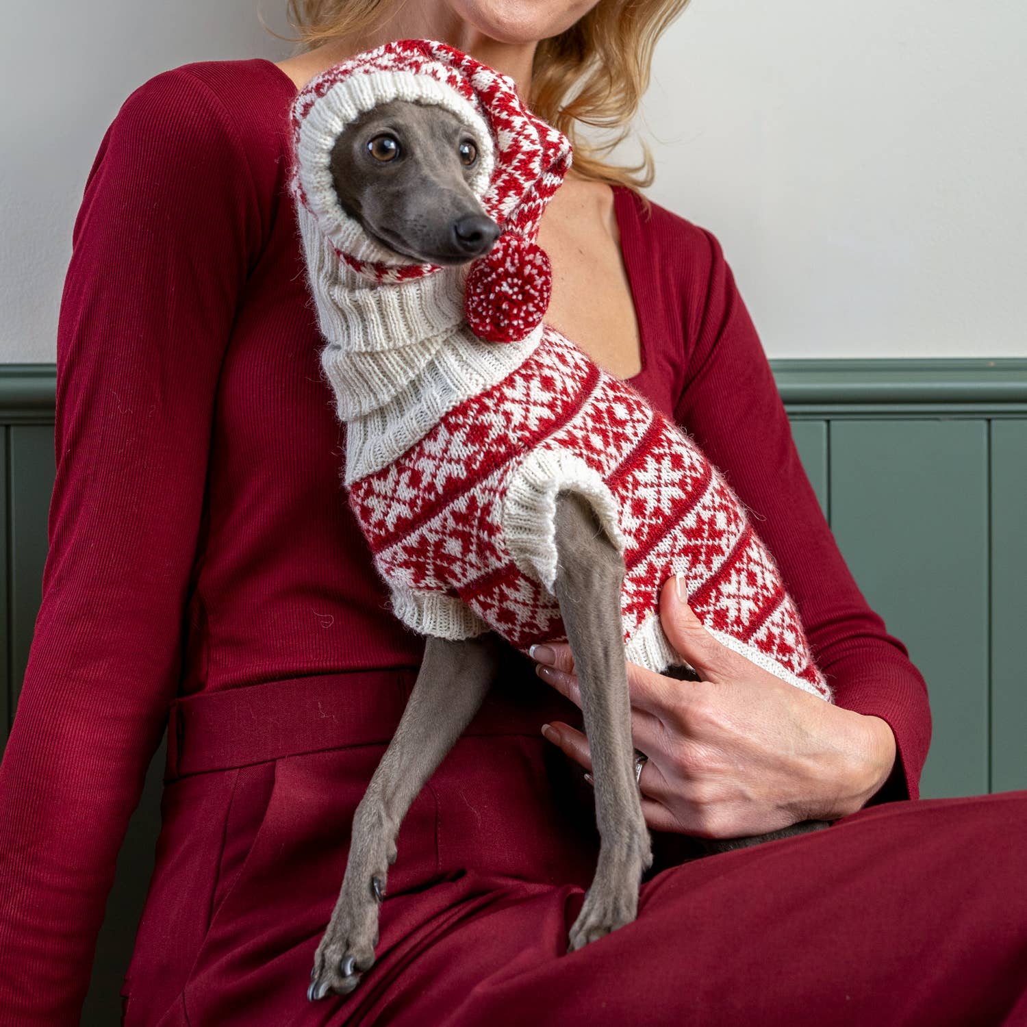 Snowflake Red – Alpakka ullgenser | Limited Edition