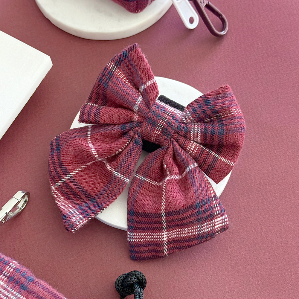 Mulberry Plaid Sailor Bow Tie - Sløyfe til hund