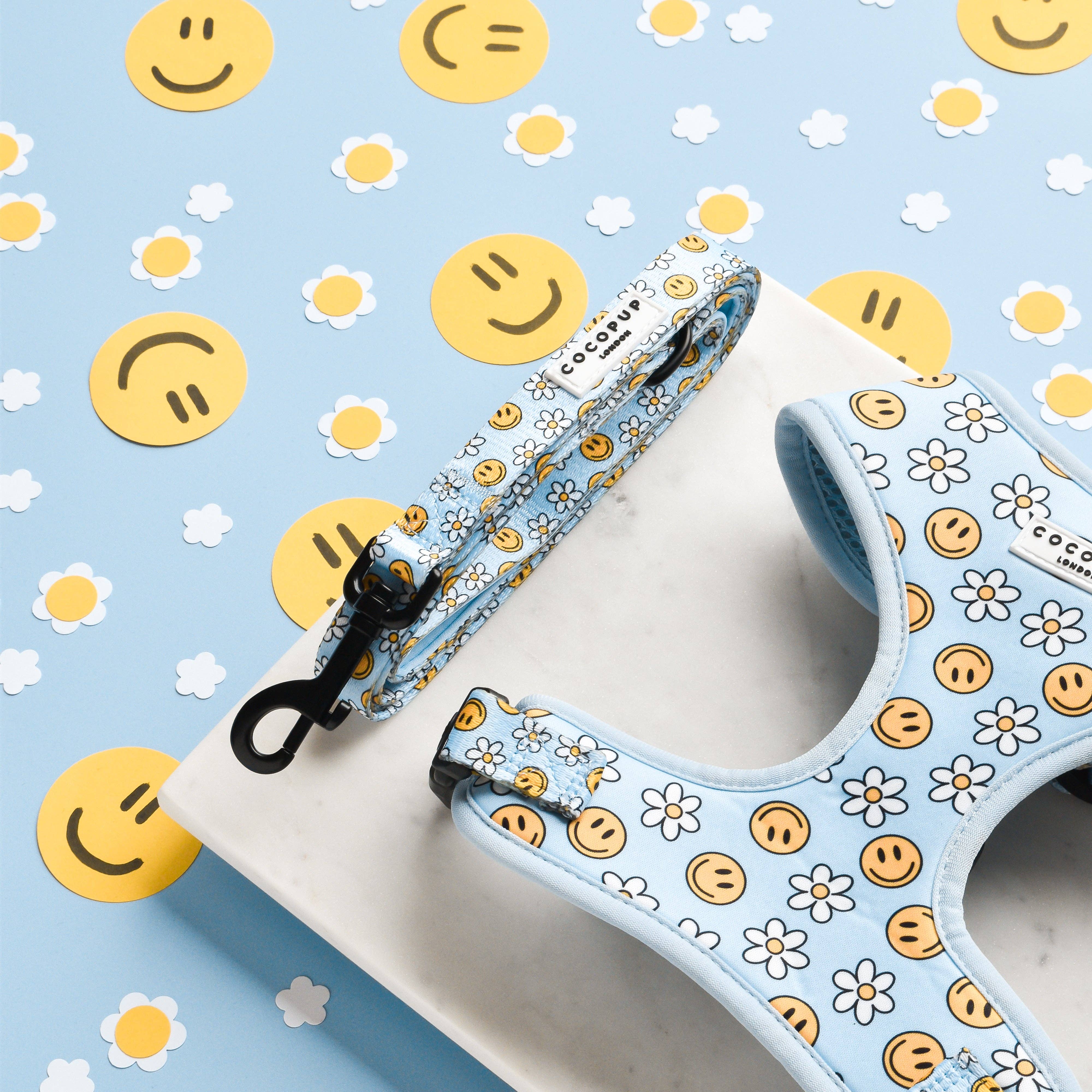 Smiley Pawty Tent - Hundekobbel med Smiley-mønster, 152 cm