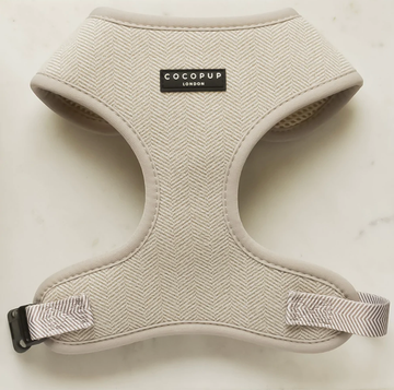Brown Tweed - Justerbar hundesele i Beige Tweed